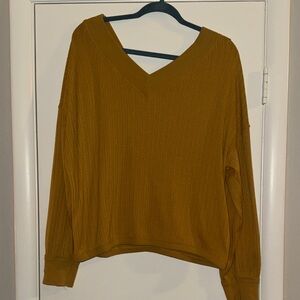 Mustard V-Neck Sweater
